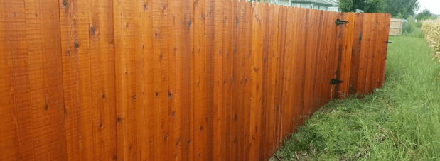 Cedar Tone Stain On Wood Fence